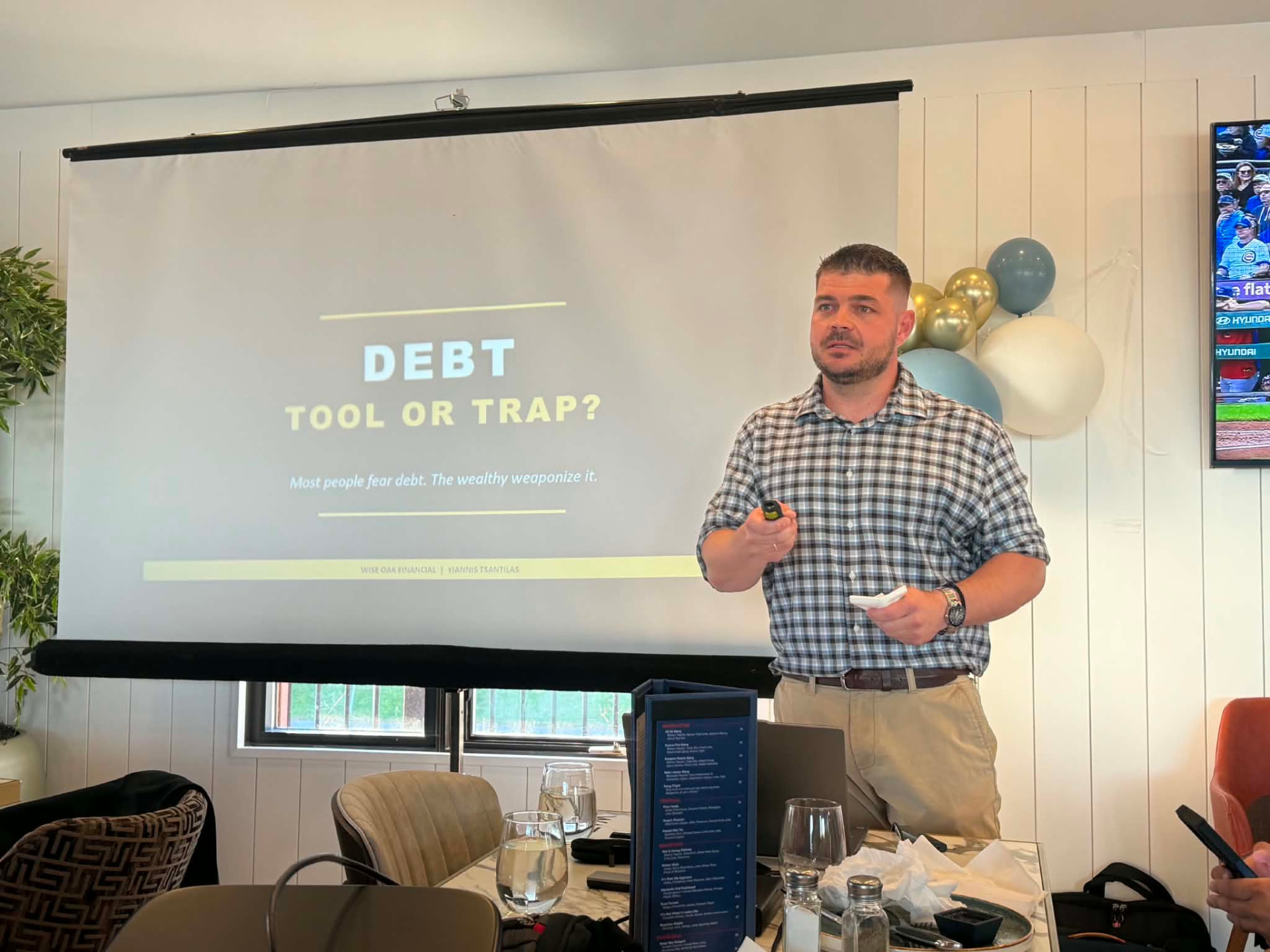 Yiannis presenting Debt: Tool or Trap?