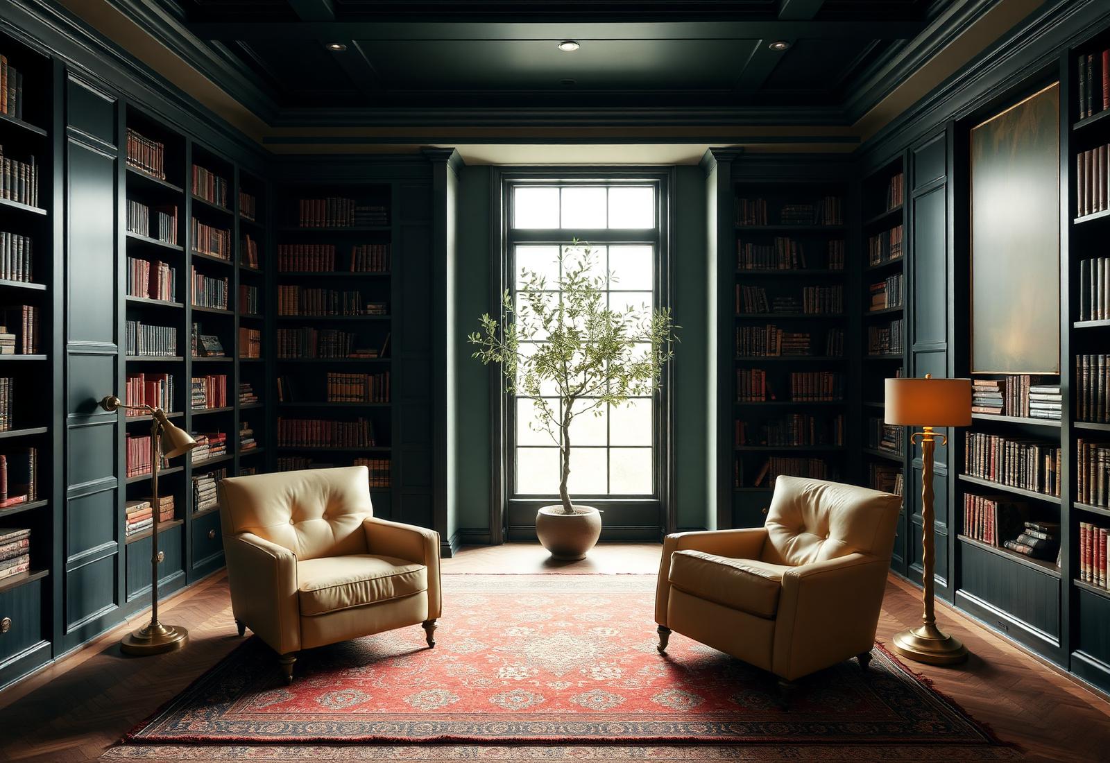 Private library interior